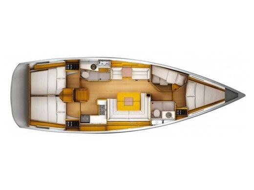 Sailboat JEANNEAU Sun Odyssey 439 Boot Grundriss