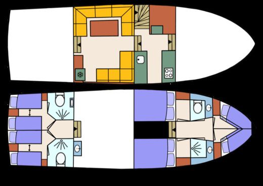 Houseboat Poseidon Elite Vacance 1500 boat plan