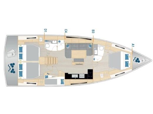 Sailboat Hanse Hanse 460 boat plan