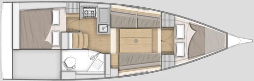 Sailboat Beneteau Oceanis 30.1 Boat layout