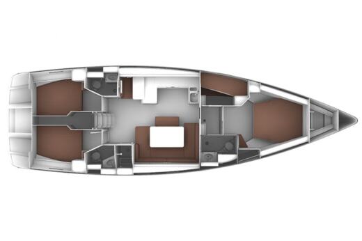 Sailboat Bavaria Bavaria C45 Plattegrond van de boot