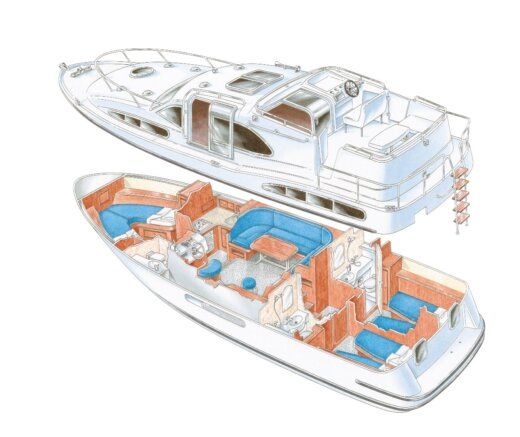 Houseboat Europa 500 Boat layout