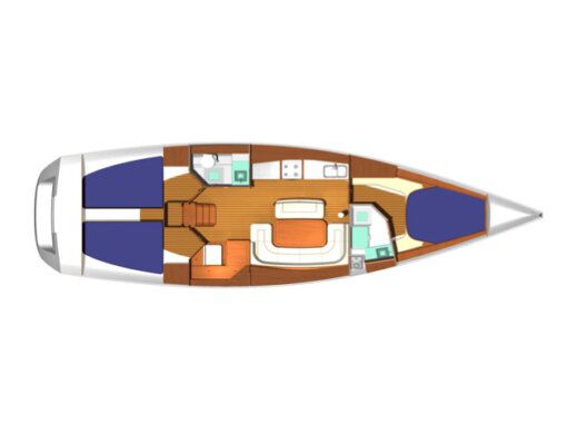 Sailboat DUFOUR 425 Plattegrond van de boot