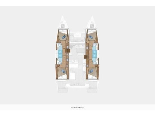 Catamaran Lagoon 46 A/C & GEN & WM boat plan