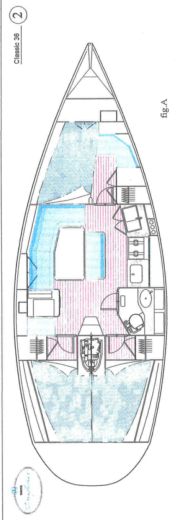 Sailboat Dufour Dufour 36 Classic Boot Grundriss