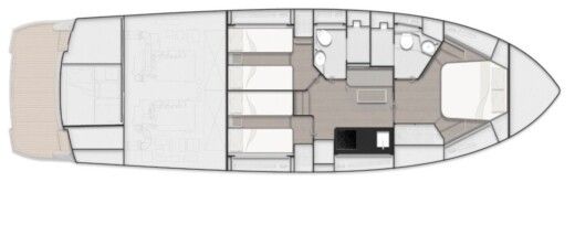 Motorboat Rizzardi 48 IN Plattegrond van de boot