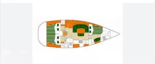 Sailboat Beneteau Oceanis Clipper 393 Boat layout