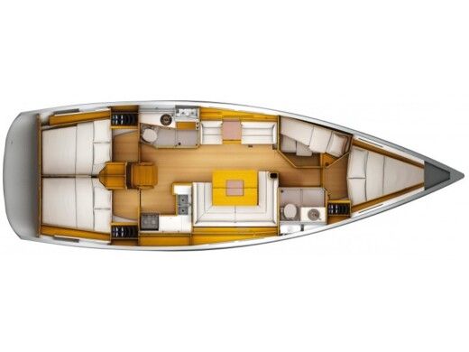 Sailboat JEANNEAU SUN ODYSSEY 449 Plano del barco