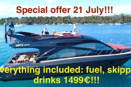 Rental Motorboat Gulf Craft Oryx 46 Fly Cannes