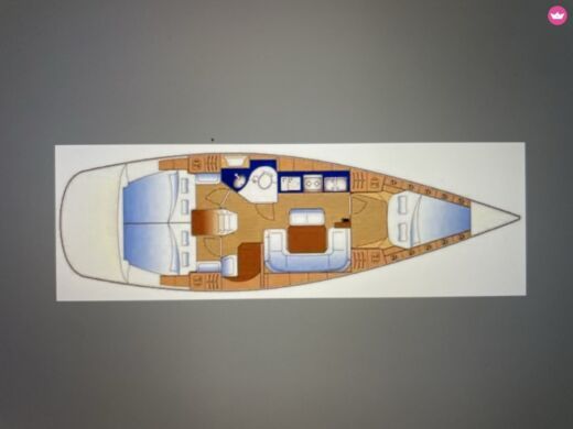 Sailboat Bavaria 42 Plattegrond van de boot