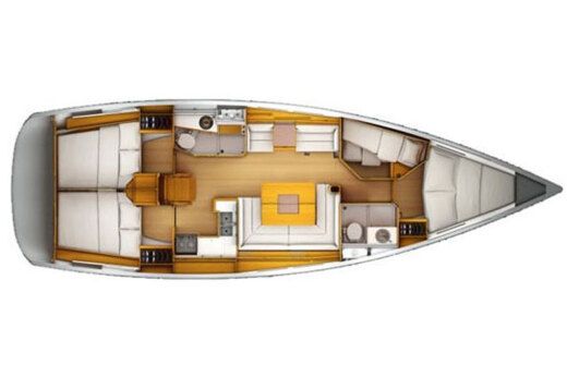 Sailboat Jeanneau Sun Odyssey 439 Plan du bateau