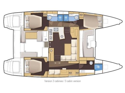 Catamaran  Lagoon 450 Fly Owner Version Boot Grundriss