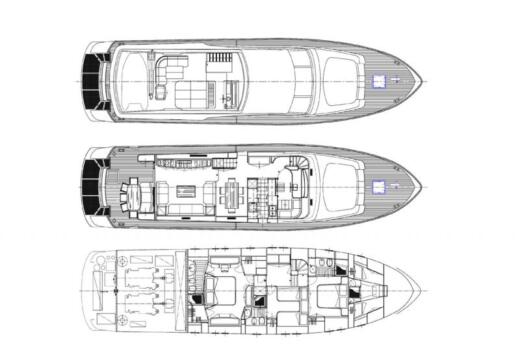 Motor Yacht San Lorenzo Yacht Luxe 70 pieds 22m - Jacuzzi - boat plan