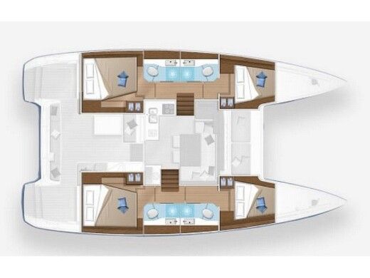 Catamaran  Lagoon 40 boat plan