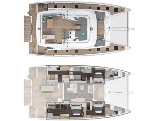 Catamaran  Lagoon 60 boat plan