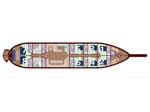 Sailboat  Gulet boat plan