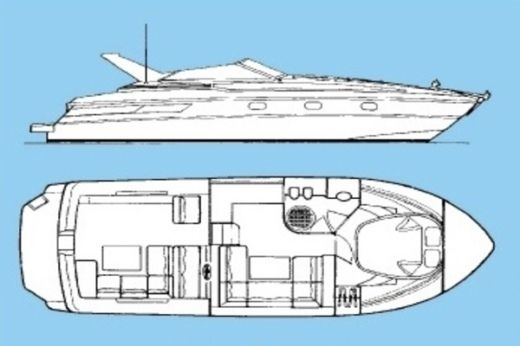 Motorboat Raffaelli Typhoon Plattegrond van de boot