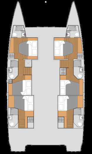 Catamaran Fountaine Pajot Aura 51 boat plan