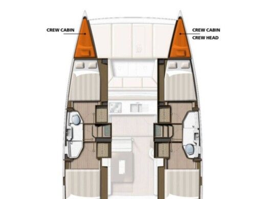 Catamaran  Bali Catsmart Plattegrond van de boot