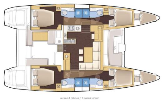 Catamaran LAGOON 450 boat plan