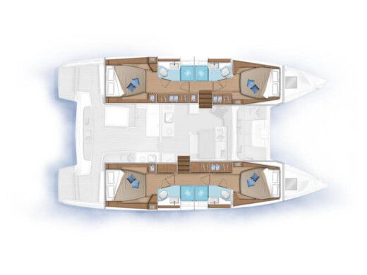 Catamaran Lagoon 46 Boat layout