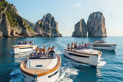 Miete Motorboot Capri Boat Tour Semi-Private with City Visit Praiano