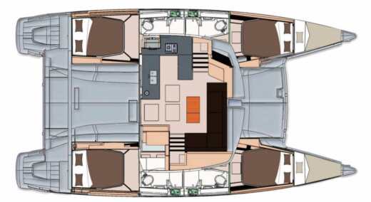 Catamaran Fountaine Pajot Helia 44 Boot Grundriss