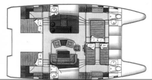 Catamaran Jeantot Marine Euphorie 40 Boat layout