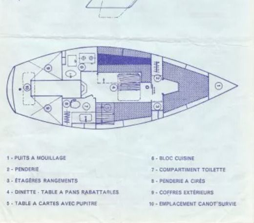 Sailboat Jeanneau Aquila 28 boat plan