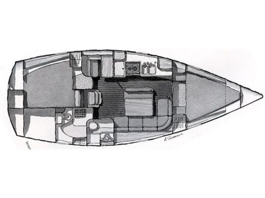 Sailboat  Oceanis 370 boat plan