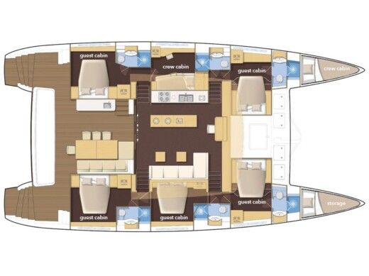 Catamaran Lagoon Lagoon 620 boat plan