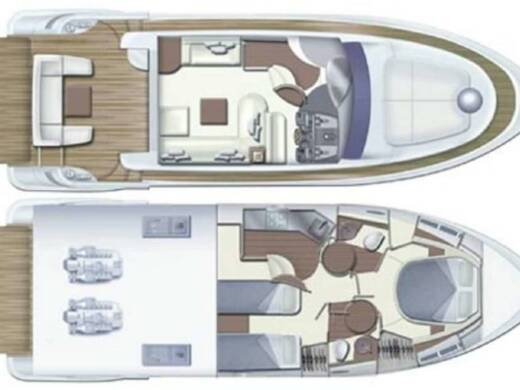 Motorboat Azimut Azimut 43 Plan du bateau