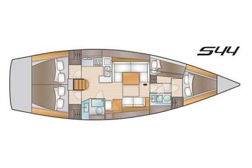 Sailboat Salona 44 Plano del barco