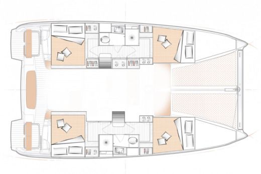 Catamaran  Excess 11 Plan du bateau