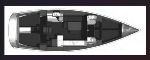 Sailboat Dufour Dufour 450 Gl Plattegrond van de boot
