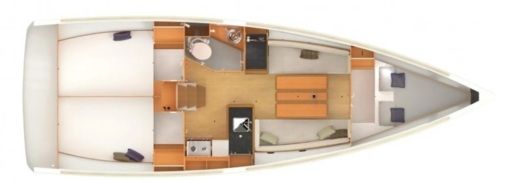 Sailboat Jeanneau Sun Odyssey 349 Boot Grundriss