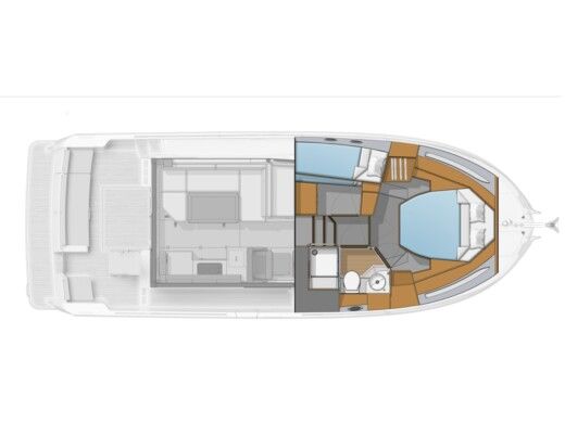 Motorboat  Swift Trawler 37 Fly Plan du bateau