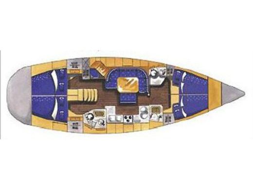 Sailboat ELAN 45 Plan du bateau