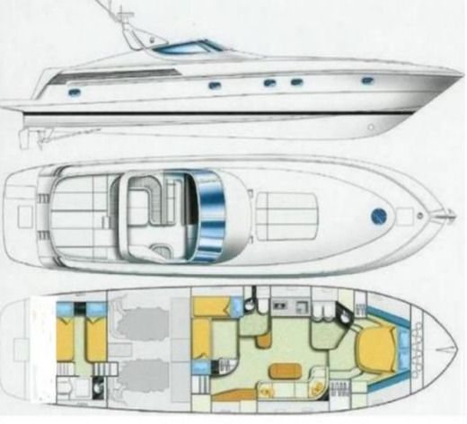 Motorboat CANTIERI DI SARNICO MAXIM 55 Boot Grundriss