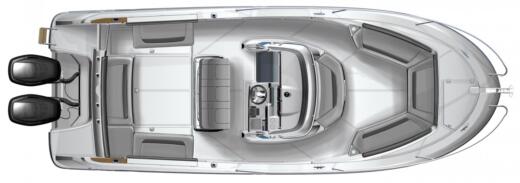 Motorboat Jeanneau cap camarat 8,5 cc Planta da embarcação