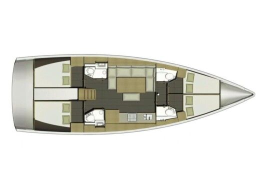 Sailboat  Dufour 460 Grand Large Planimetria della barca