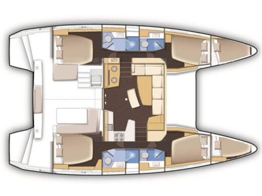 Catamaran LAGOON 42 (Refit 2022) Boot Grundriss