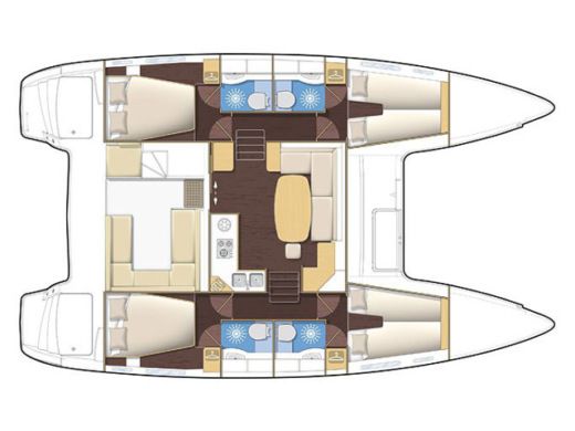 Catamaran LAGOON 380 S2 Boat design plan