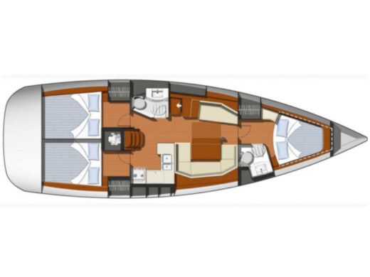 Sailboat JEANNEAU Sun Odyssey 42i Triton Plan du bateau