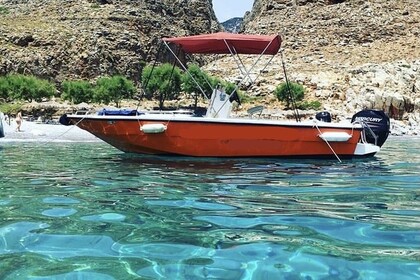 Rental Boat without license  Kreta mare 5.5m 30Hp Marathi