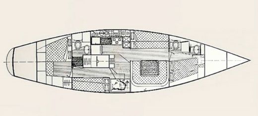 Sailboat Nautic Saintonge RORQUAL 44 Planimetria della barca