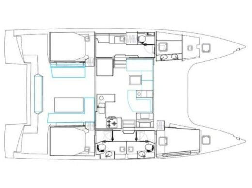 Catamaran Nautitech 46 Fly Boat design plan