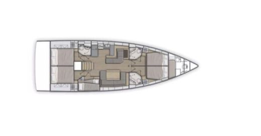 Sailboat Beneteau Oceanis 51.1 Plano del barco