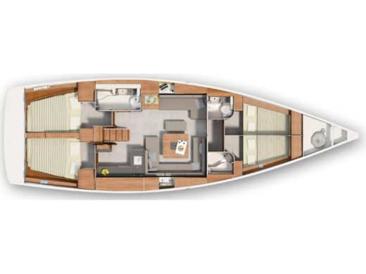 Sailboat HANSE 455 Plan du bateau