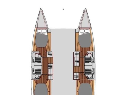 Catamaran  Astréa 42 Planimetria della barca